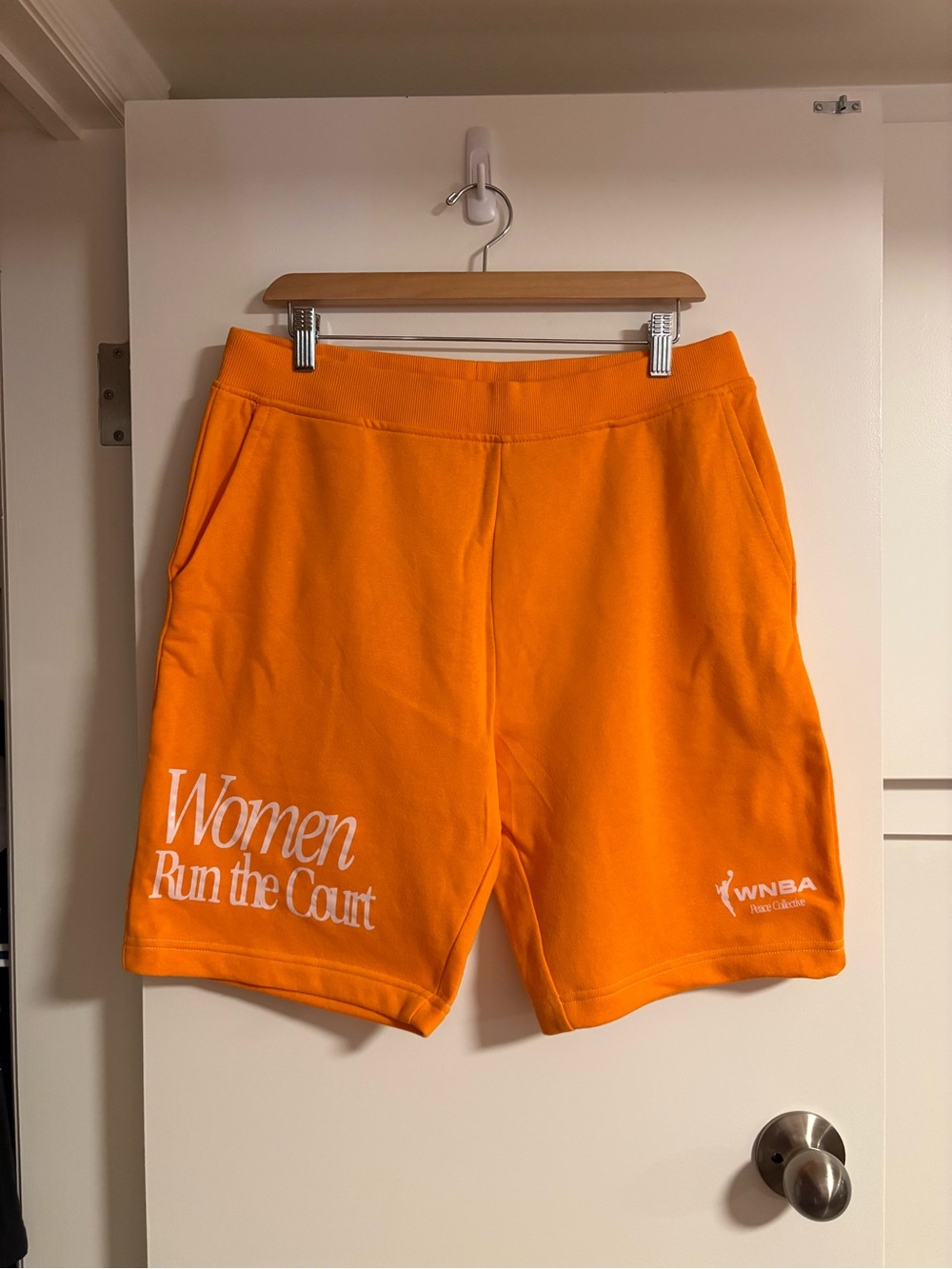 Peace Collective WNBA Women Run the Court Orange Shorts